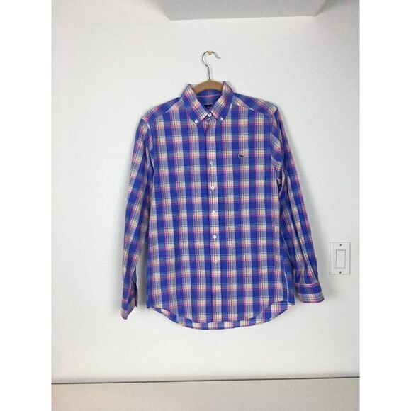 Vineyard Vines Casual long sleeve Small Multi color plaid 100% cotton - Picture 3 of 8